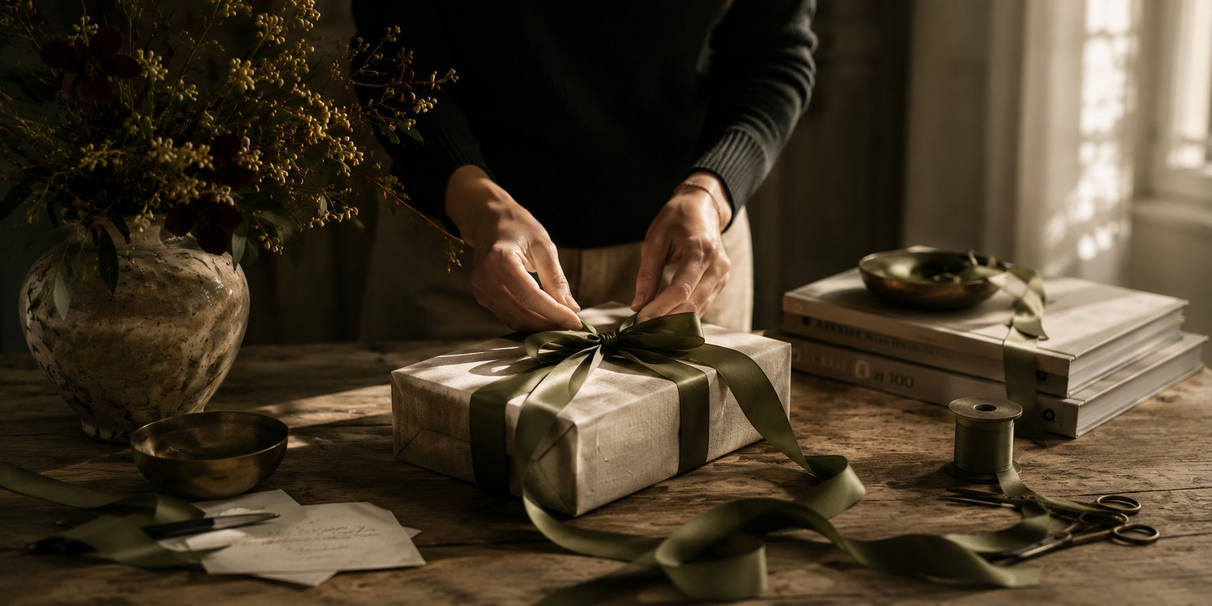 Wrapping a gift by hand: the art of giving well at Maison Grey